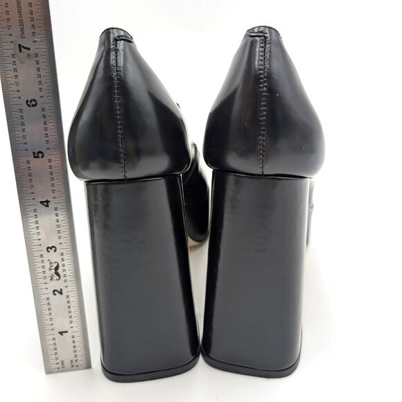 Larroudé Emma Platform Mary Jane Pump Women's Black Leather Size US8 EU38.5 - Picture 4 of 10